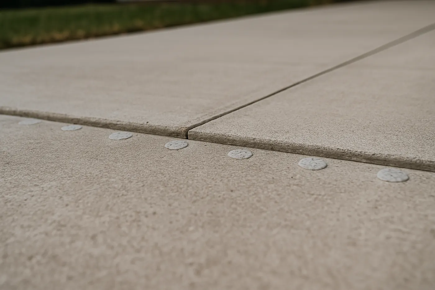 Installed pier bracket lifting a settled footing on a Northwest Arkansas home